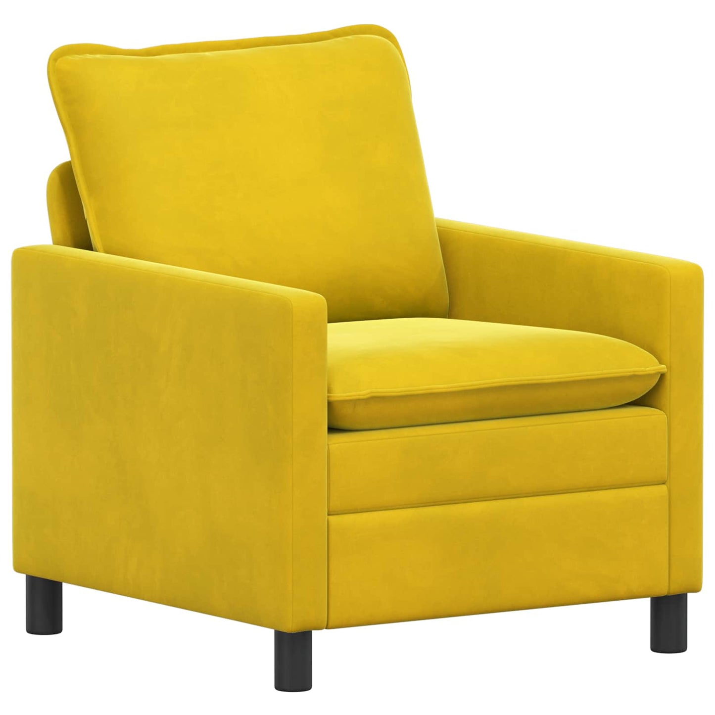 vidaXL Καναπές Κίτρινο 76 x 81 x 87,5 εκ Βελούδο
