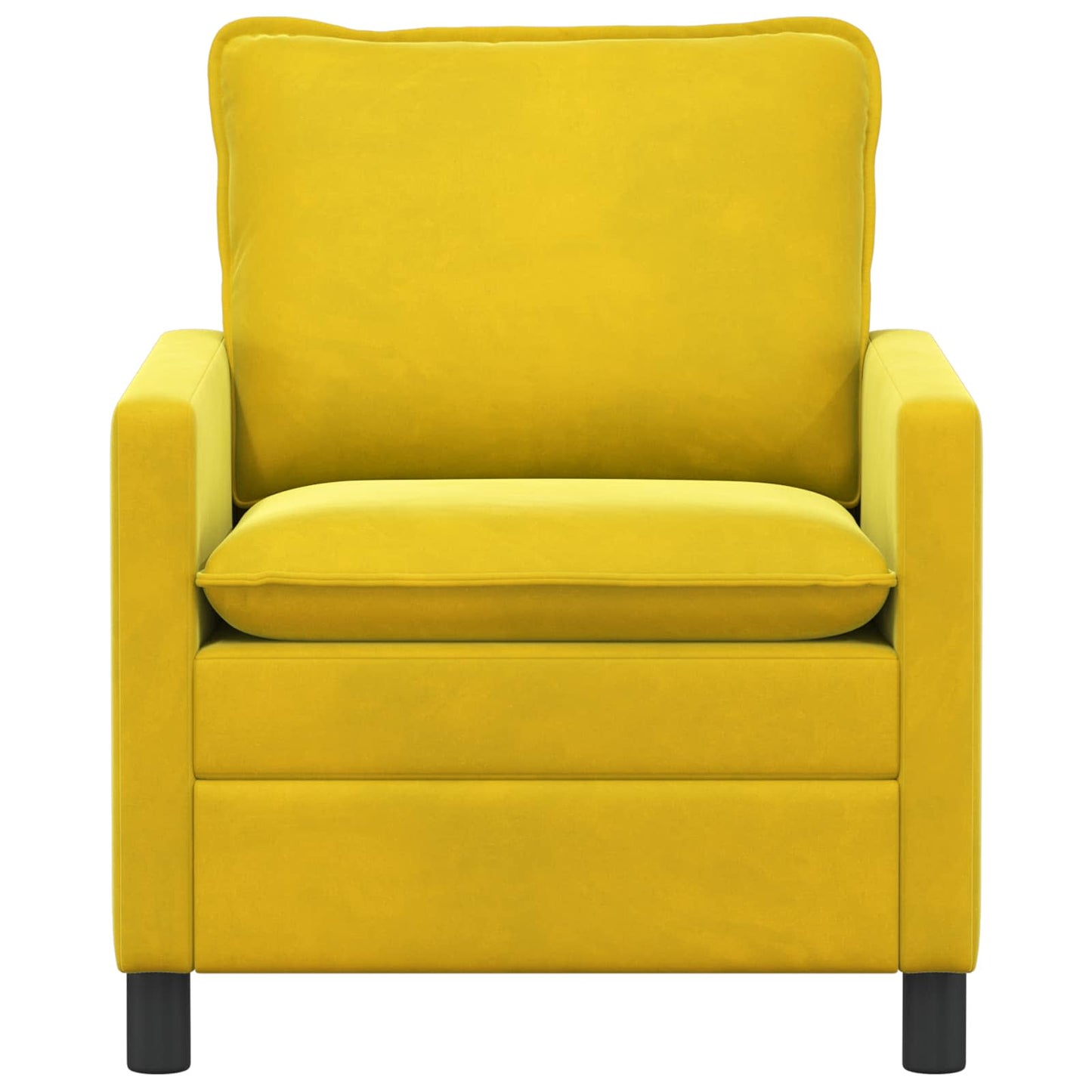 vidaXL Καναπές Κίτρινο 76 x 81 x 87,5 εκ Βελούδο