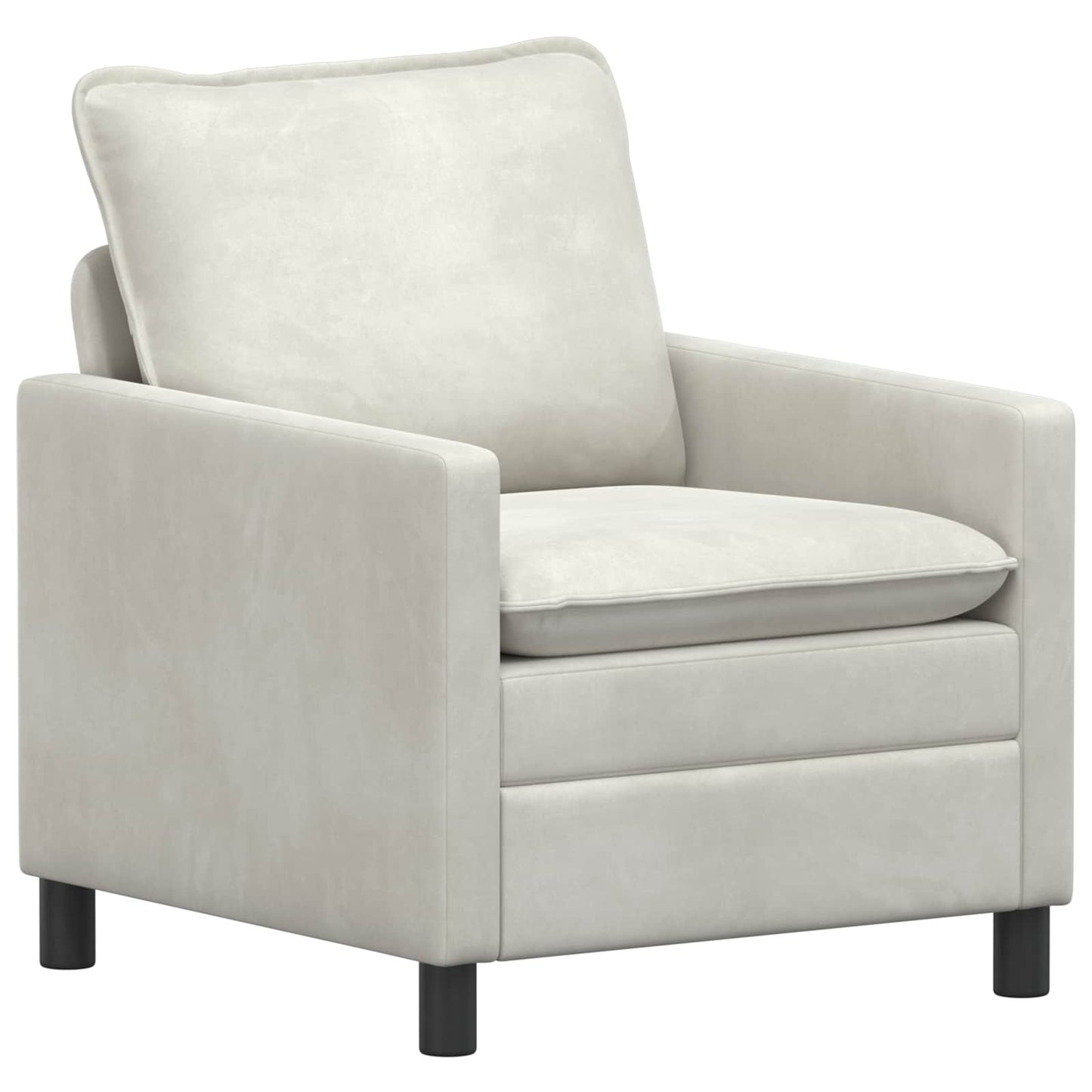 vidaXL Καναπές Κρεμ 76 x 81 x 87,5 εκ Βελούδο