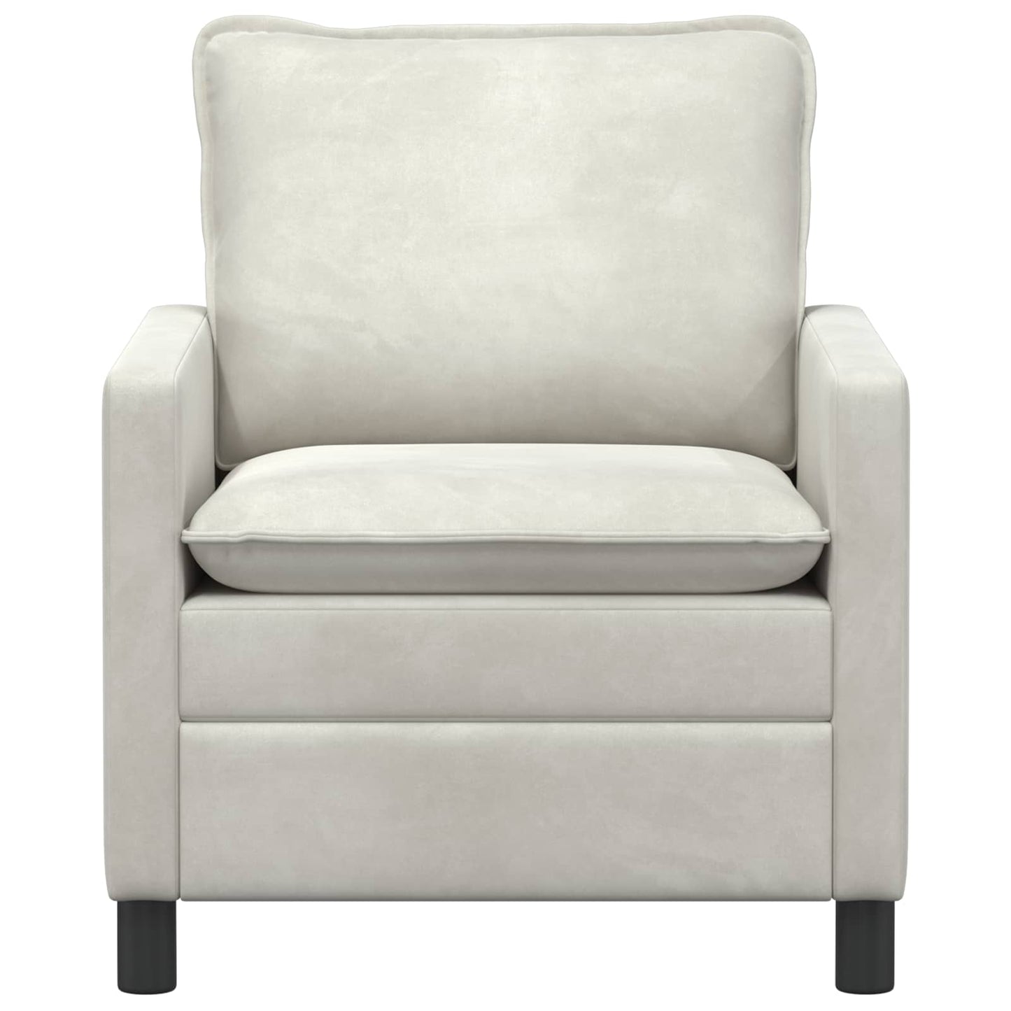 vidaXL Καναπές Κρεμ 76 x 81 x 87,5 εκ Βελούδο