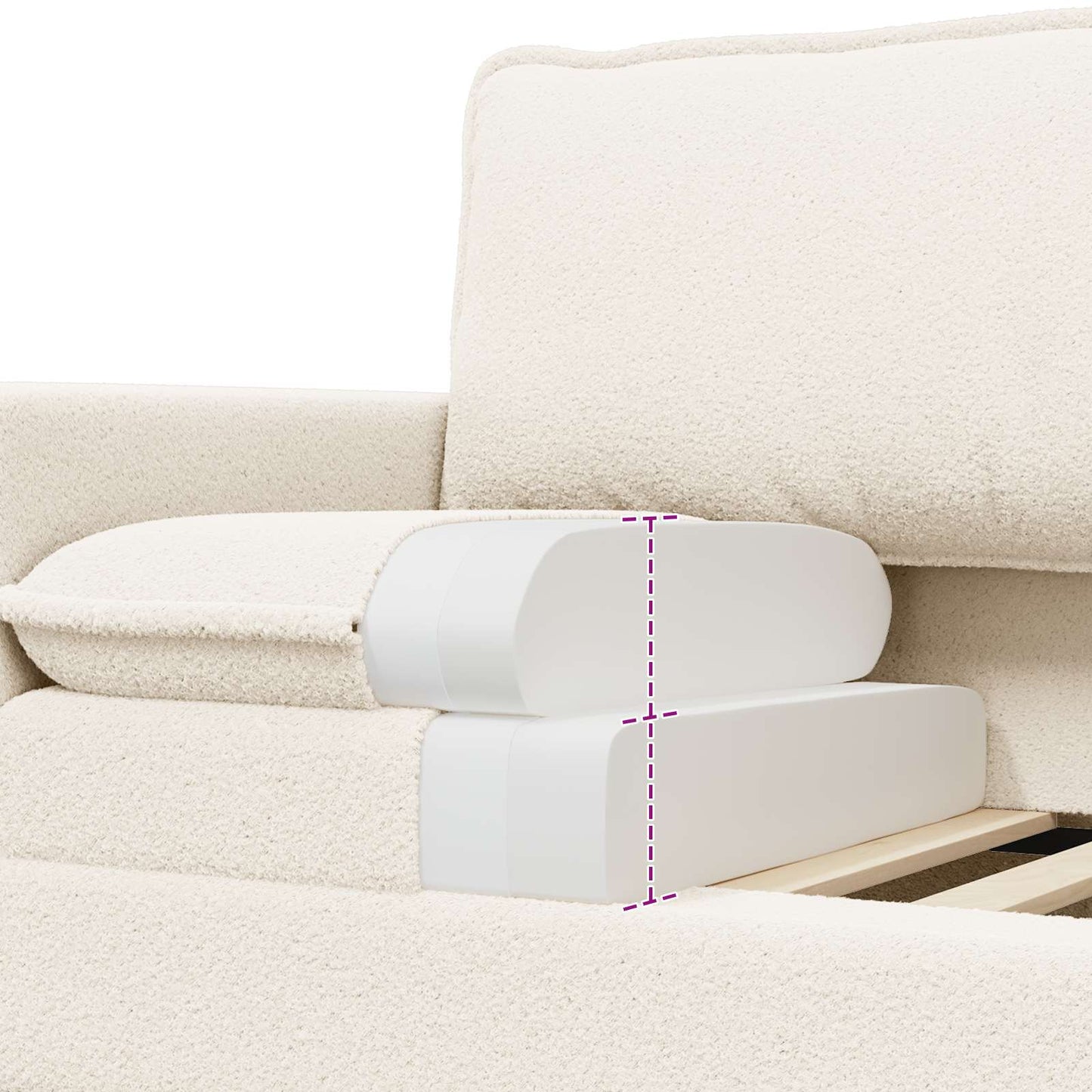 vidaXL Καναπές Κρεμ 76 x 81 x 87,5 εκ Ύφασμα