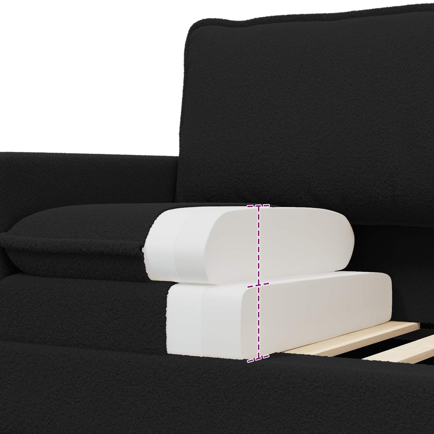 vidaXL Καναπές Μαύρο 76 x 81 x 87,5 εκ Ύφασμα