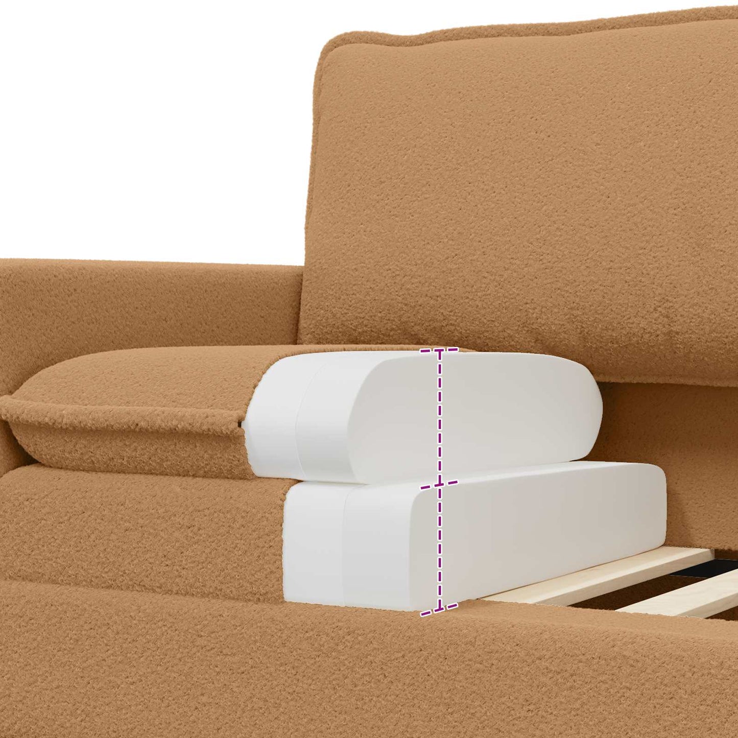 vidaXL Καναπές Μπεζ 76 x 81 x 87,5 εκ Ύφασμα