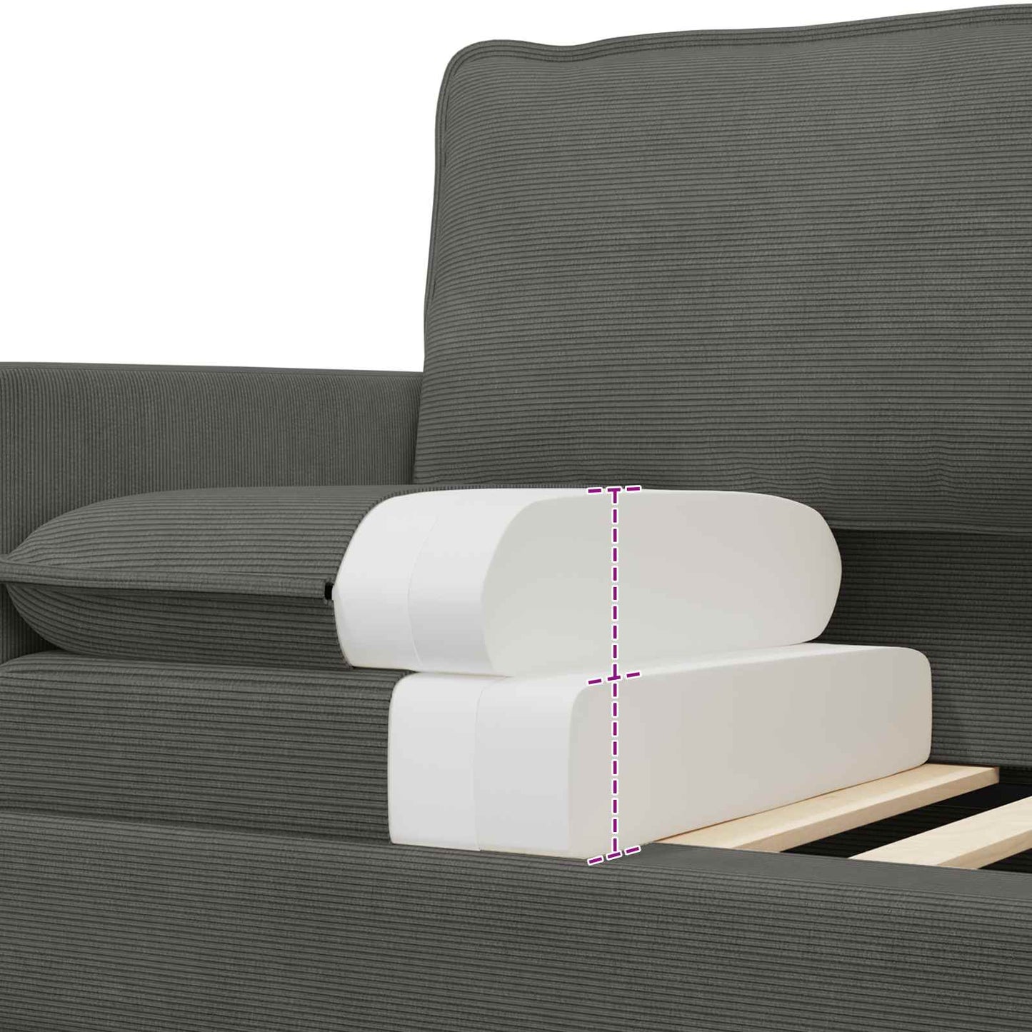 vidaXL Καναπές Σκούρο Γκρι 76 x 81 x 87,5 εκ Ύφασμα