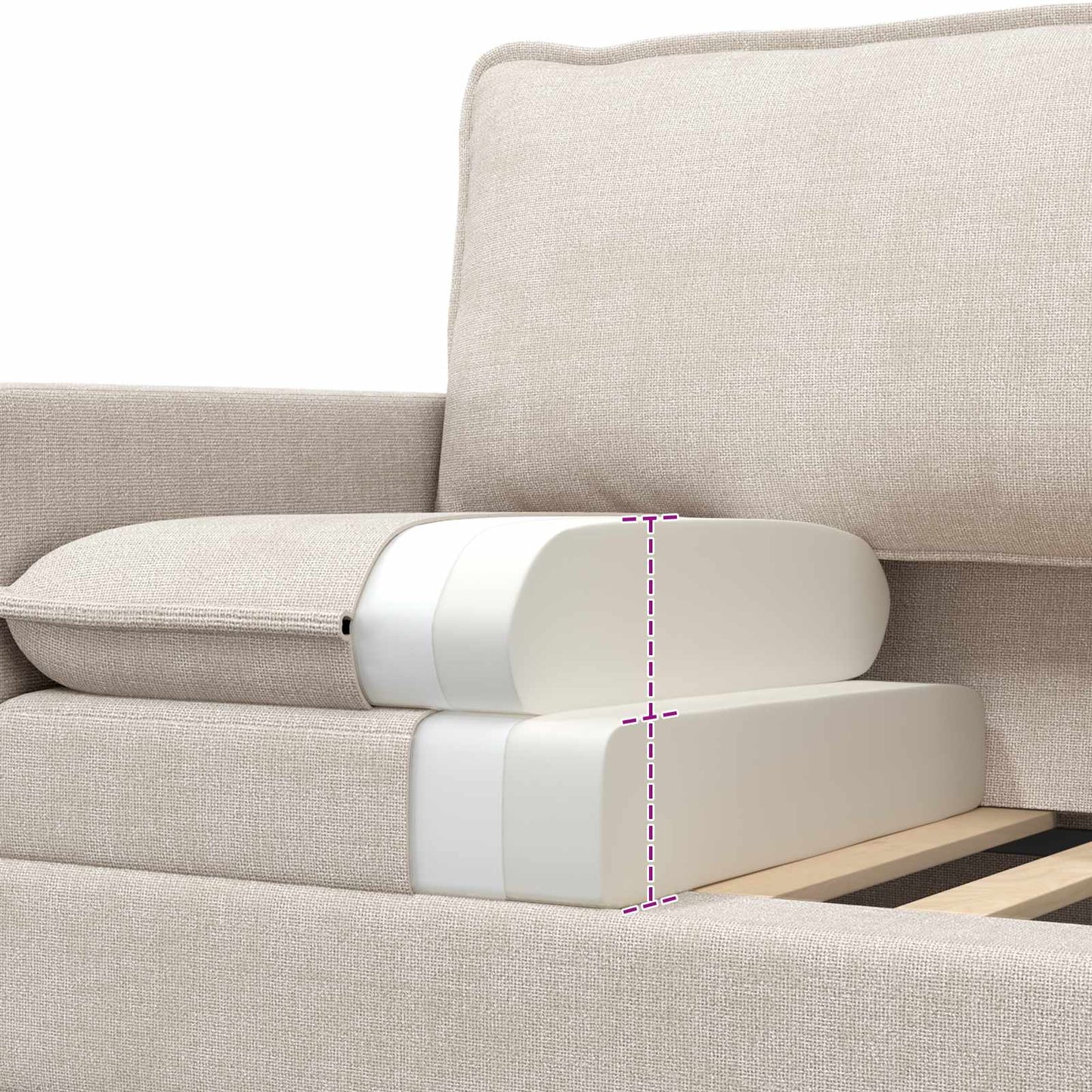 vidaXL Καναπές Κρεμ 76 x 81 x 87,5 εκ Πολυεστέρας