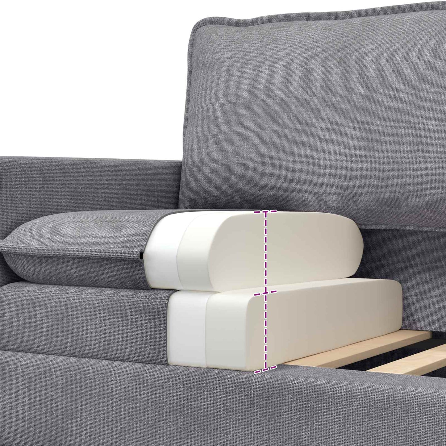 vidaXL Καναπές Ανοιχτό γκρι 76 x 81 x 87,5 εκ Πολυεστέρας