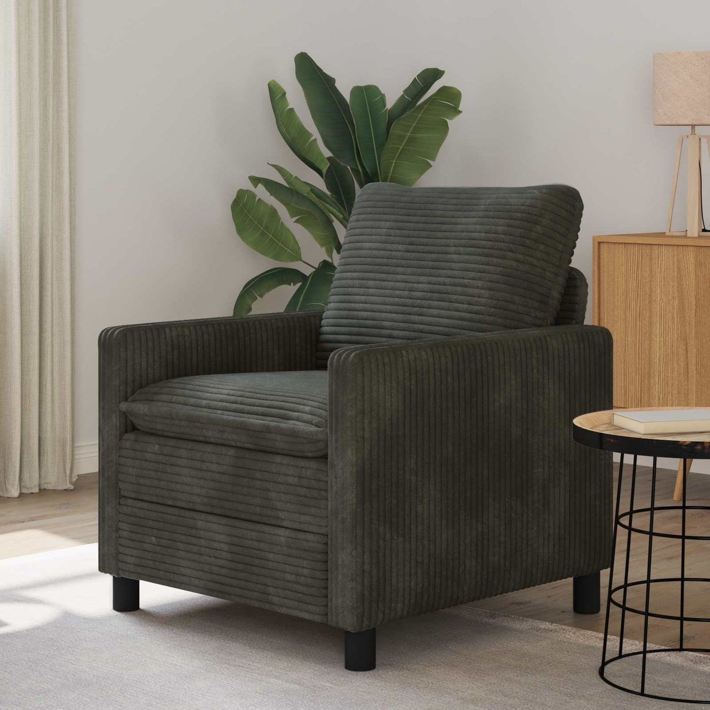 vidaXL Καναπές Ανθρακί 76 x 81 x 87,5 εκ Πολυεστέρας