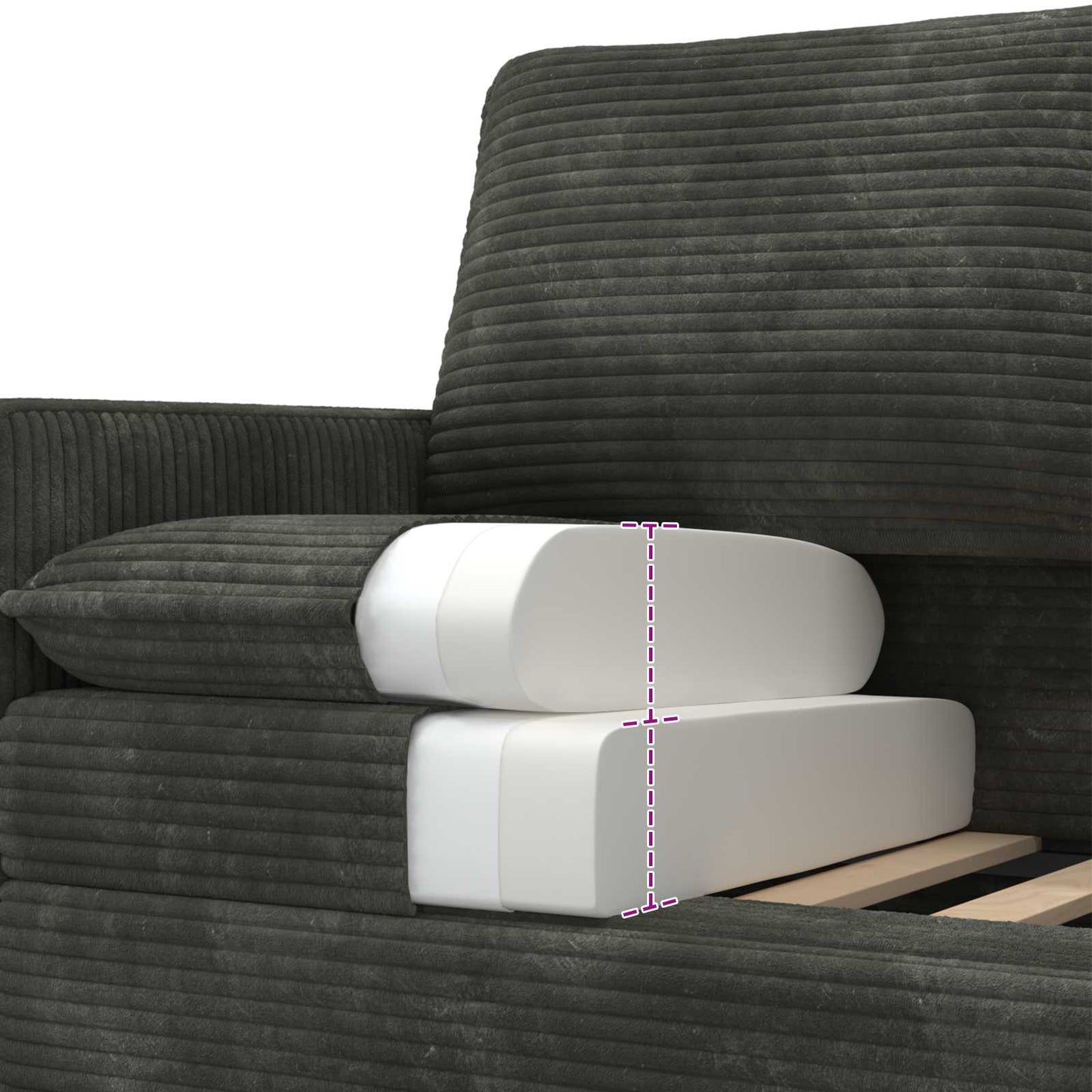 vidaXL Καναπές Ανθρακί 76 x 81 x 87,5 εκ Πολυεστέρας