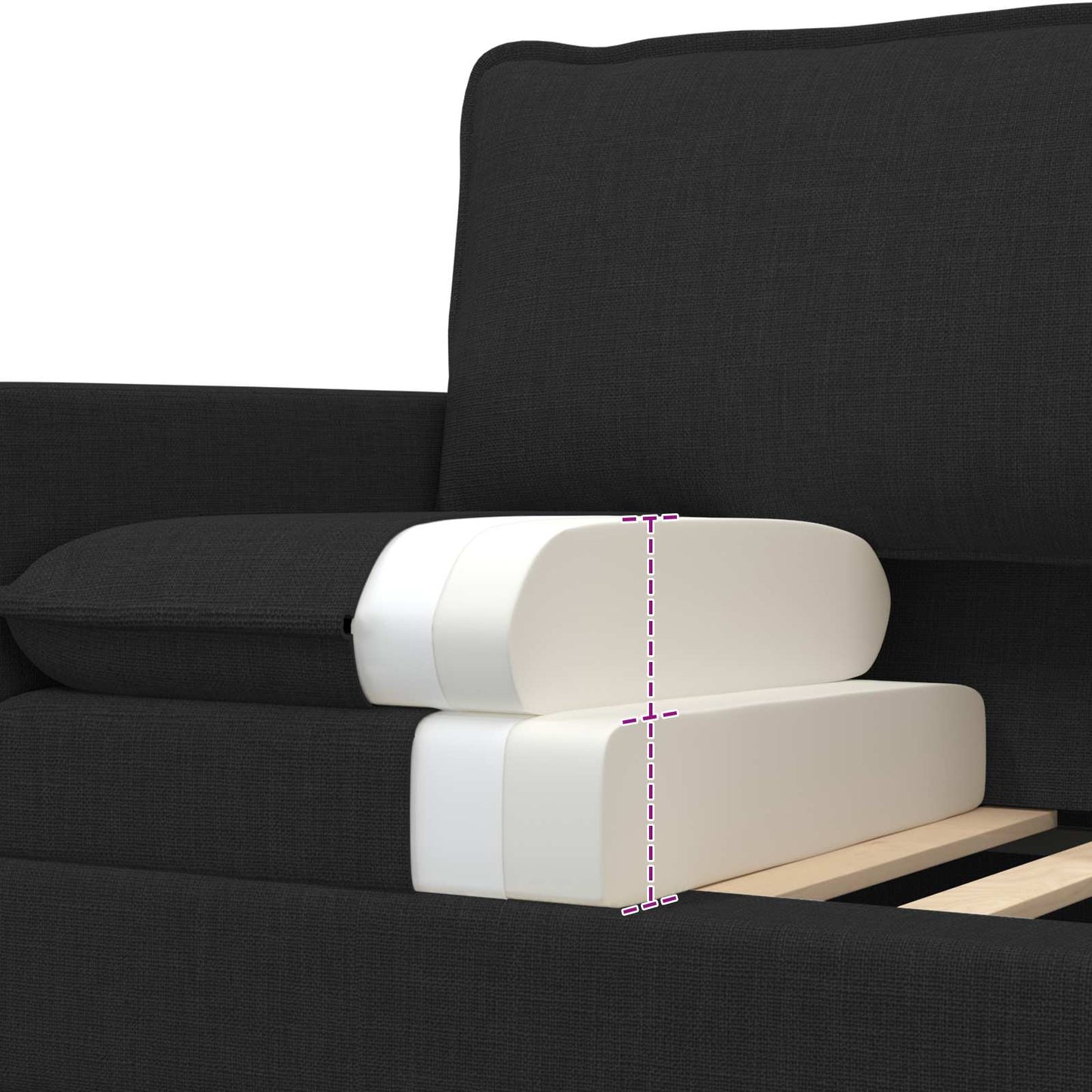 vidaXL Καναπές Μαύρο 126 x 81 x 87,5 εκ Ύφασμα