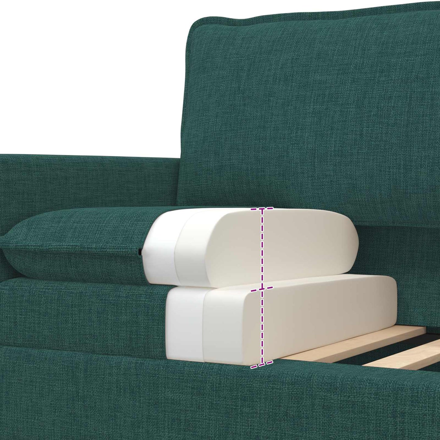 vidaXL Καναπές Σκούρο Πράσινο 126 x 81 x 87,5 εκ Ύφασμα