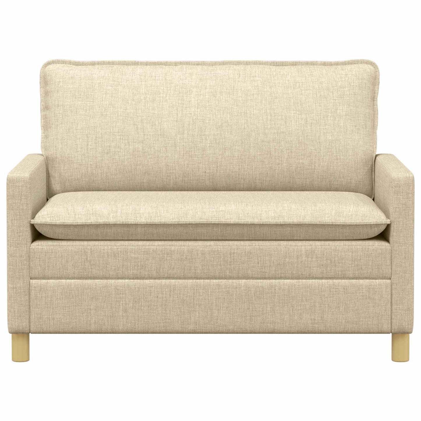 vidaXL Καναπές Κρεμ 126 x 81 x 87,5 εκ Ύφασμα