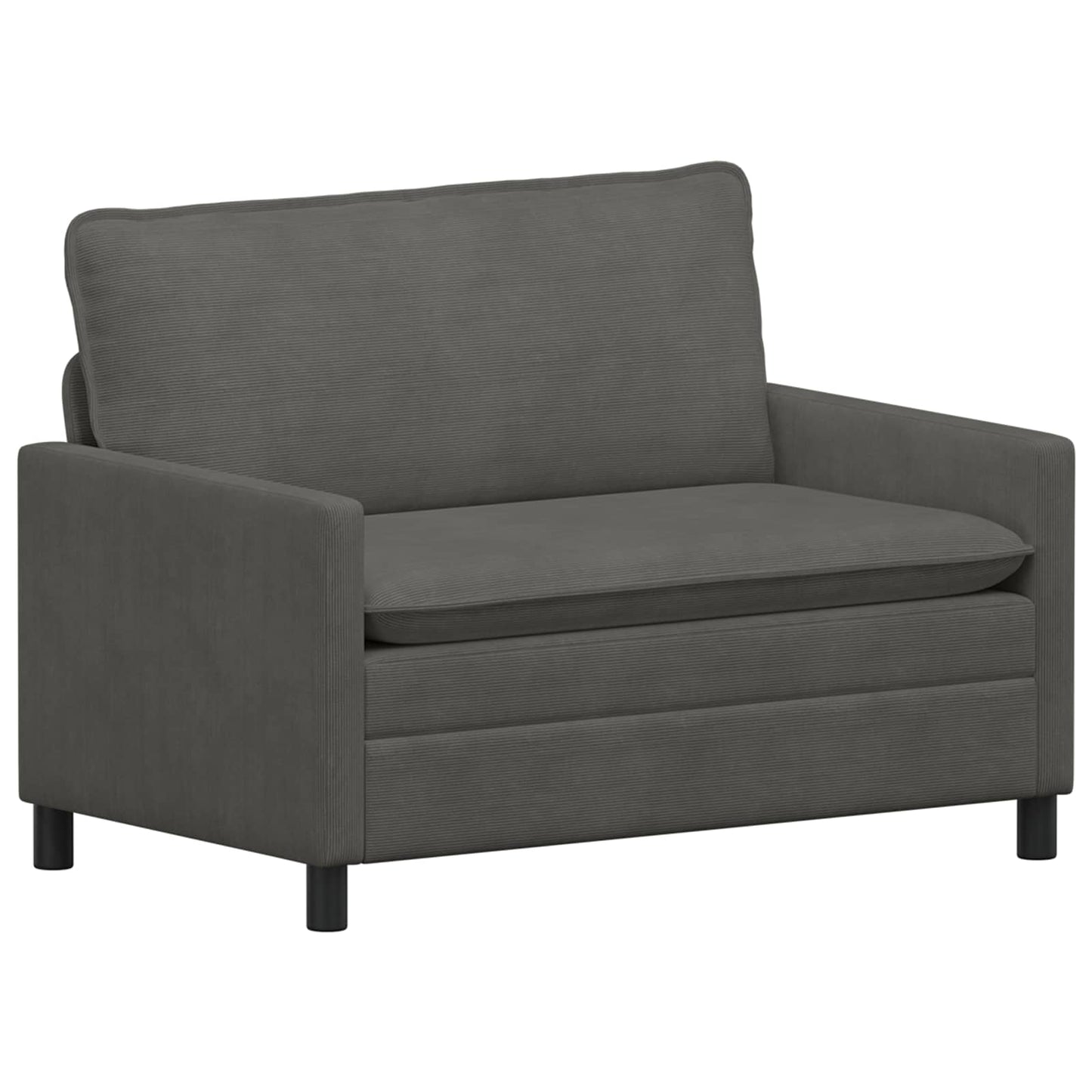 vidaXL Καναπές Σκούρο Γκρι 126 x 81 x 87,5 εκ Ύφασμα
