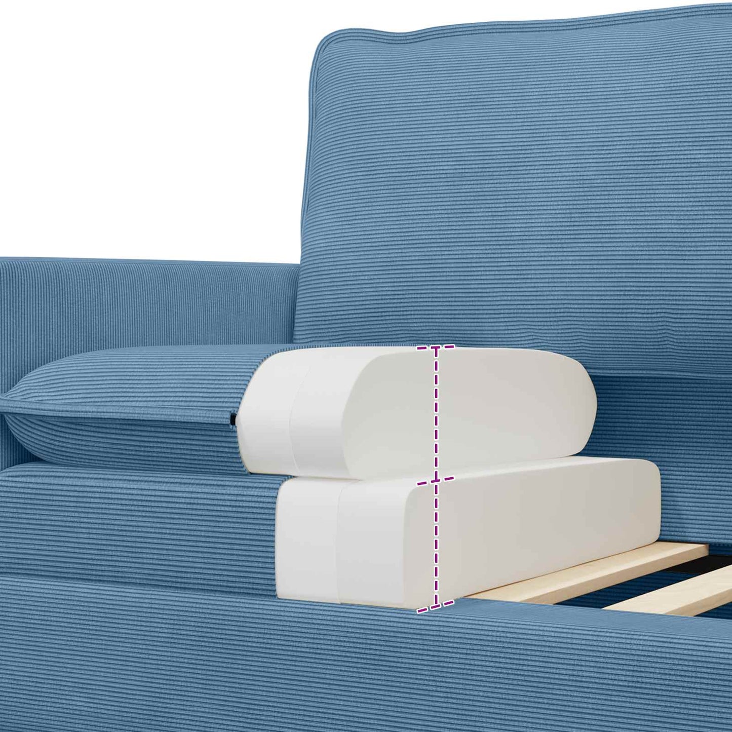 vidaXL Καναπές Μπλε 126 x 81 x 87,5 εκ Ύφασμα