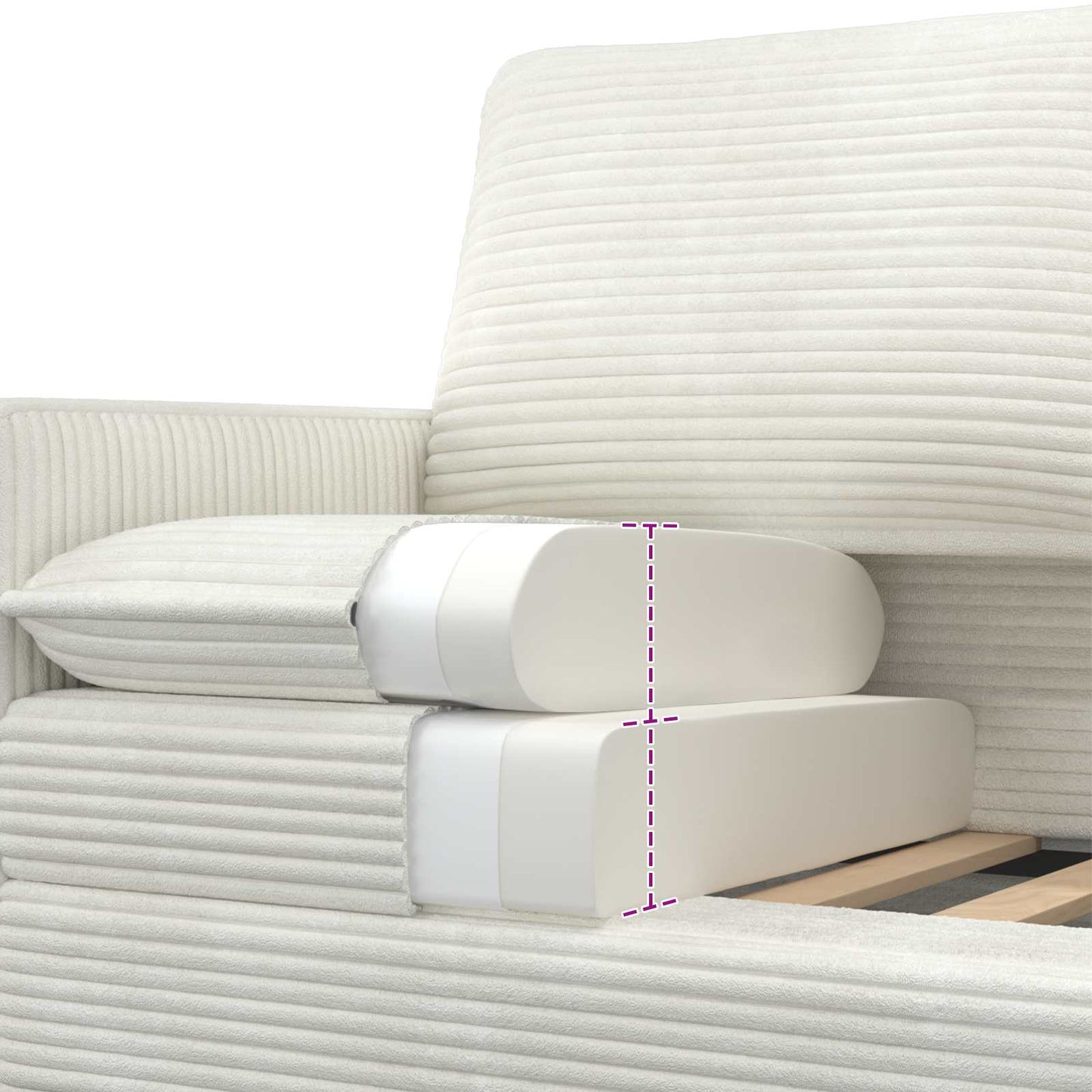 vidaXL Καναπές Κρεμ 156 x 81 x 87,5 εκ Πολυεστέρας