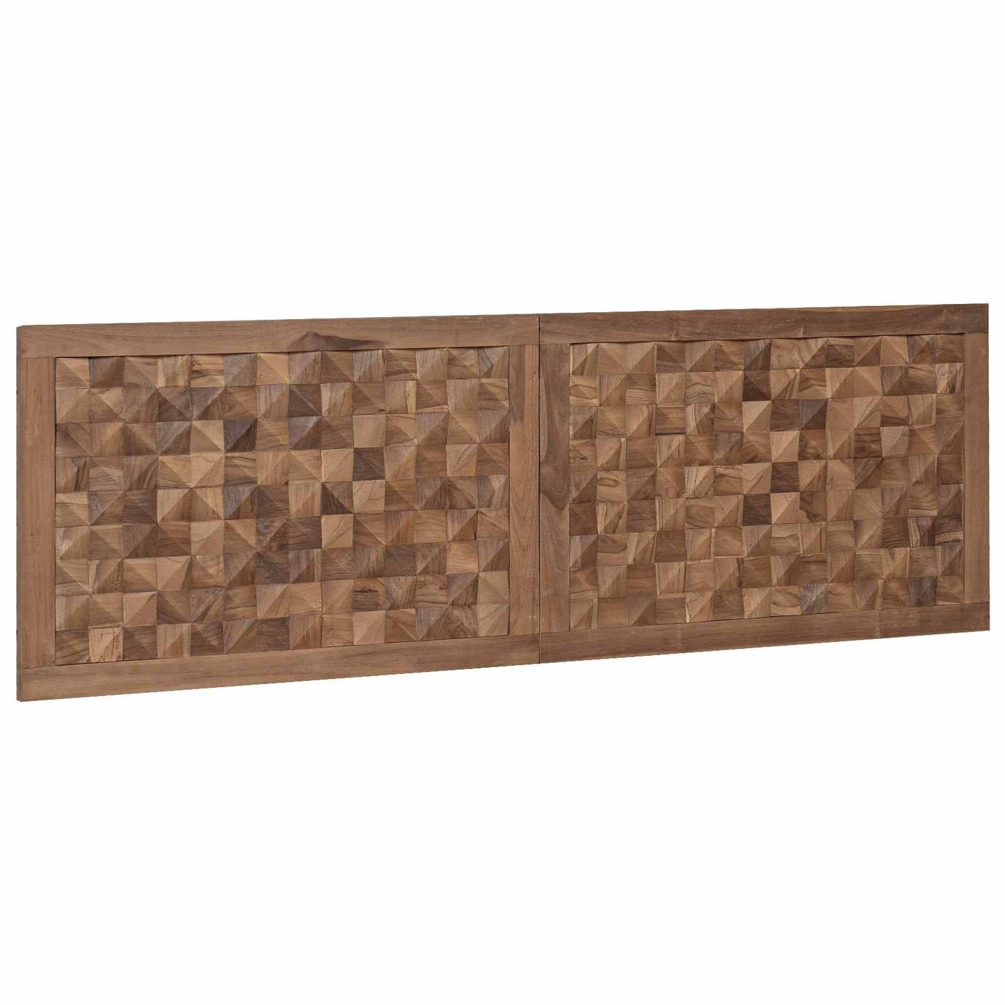 vidaXL Κεφαλάκι Κρεβατιού Φυσικό Στερεό Ξύλο Τίκ