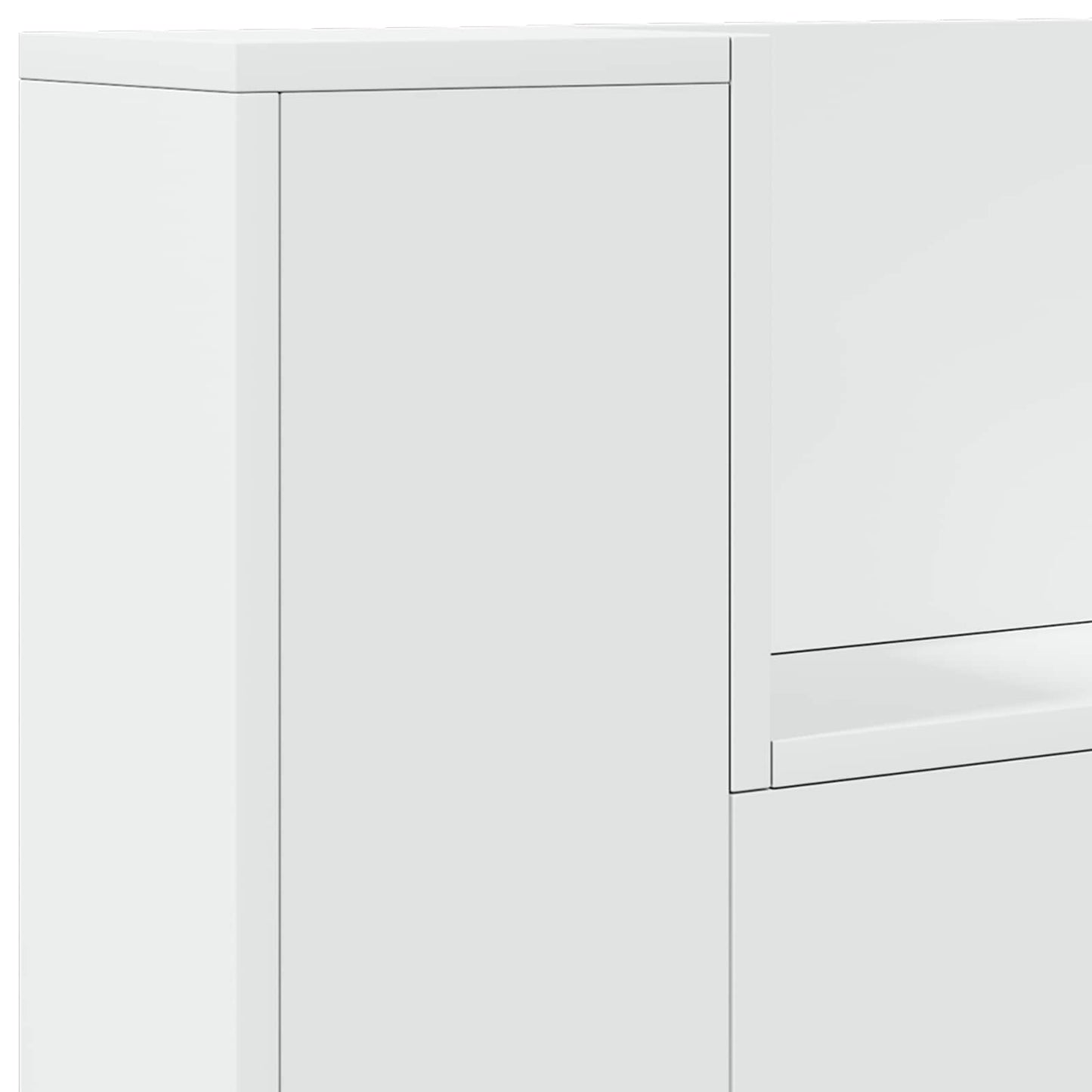 vidaXL Κεφαλάρι με ράφι Λευκό 120 x 16,5 x 103,5 cm Επεξεργασμένο ξύλο