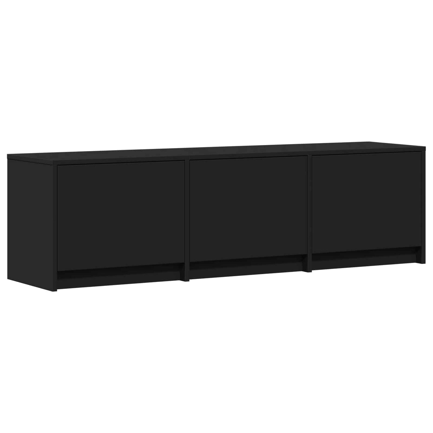 vidaXL Τηλεοπτική βιβλιοθήκη με LED με LED Μαύρο 140 x 34 x 40 εκ