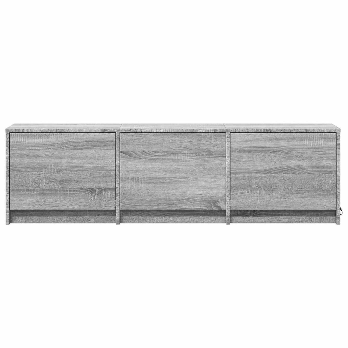 vidaXL Τηλεοπτική βιβλιοθήκη με LED Γκρι Σονομά 140 x 34 x 40 εκ