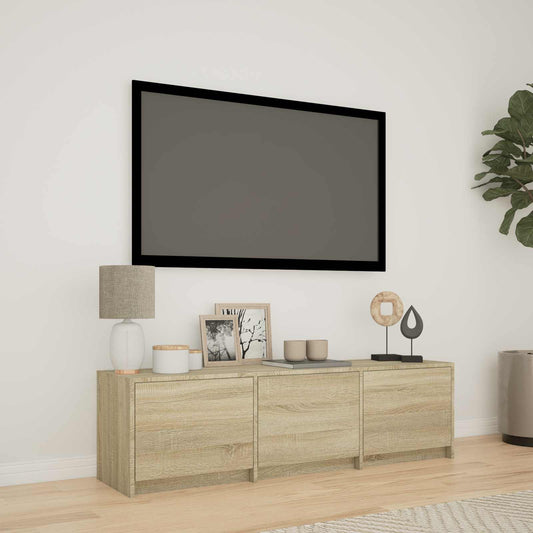 vidaXL Τηλεοπτική βιβλιοθήκη με LED Δρύς Sonoma 140 x 34 x 40 εκ