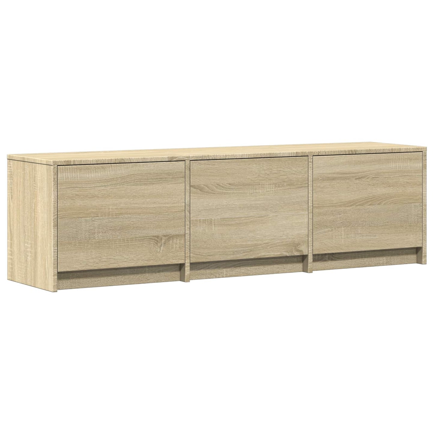 vidaXL Τηλεοπτική βιβλιοθήκη με LED Δρύς Sonoma 140 x 34 x 40 εκ
