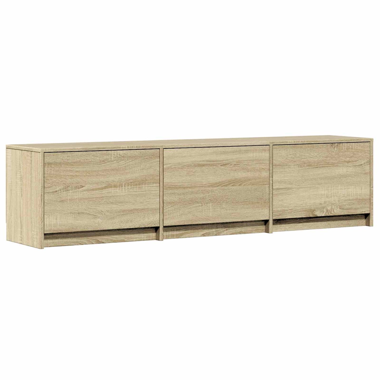 vidaXL Τηλεοπτική βιβλιοθήκη με LED Δρύς Sonoma 165 x 34 x 40 εκ.