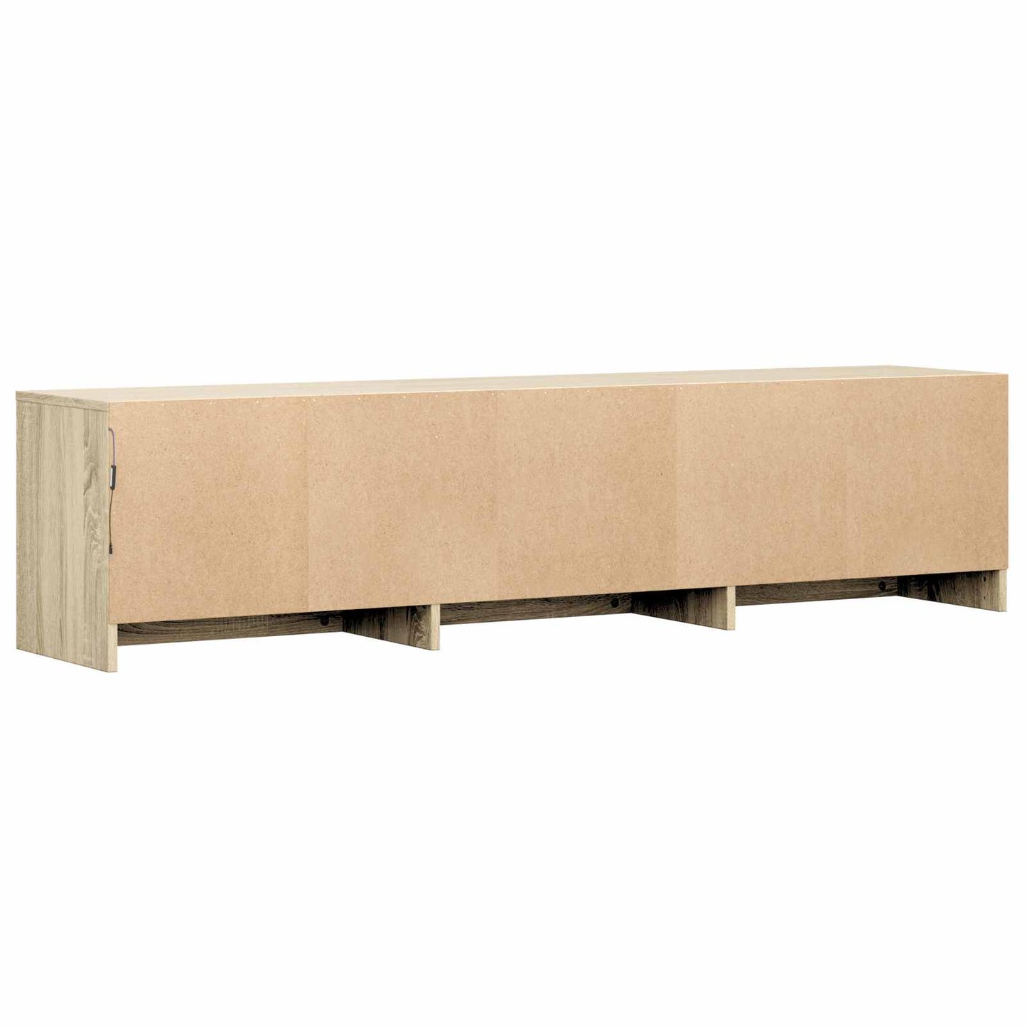 vidaXL Τηλεοπτική βιβλιοθήκη με LED Δρύς Sonoma 165 x 34 x 40 εκ.