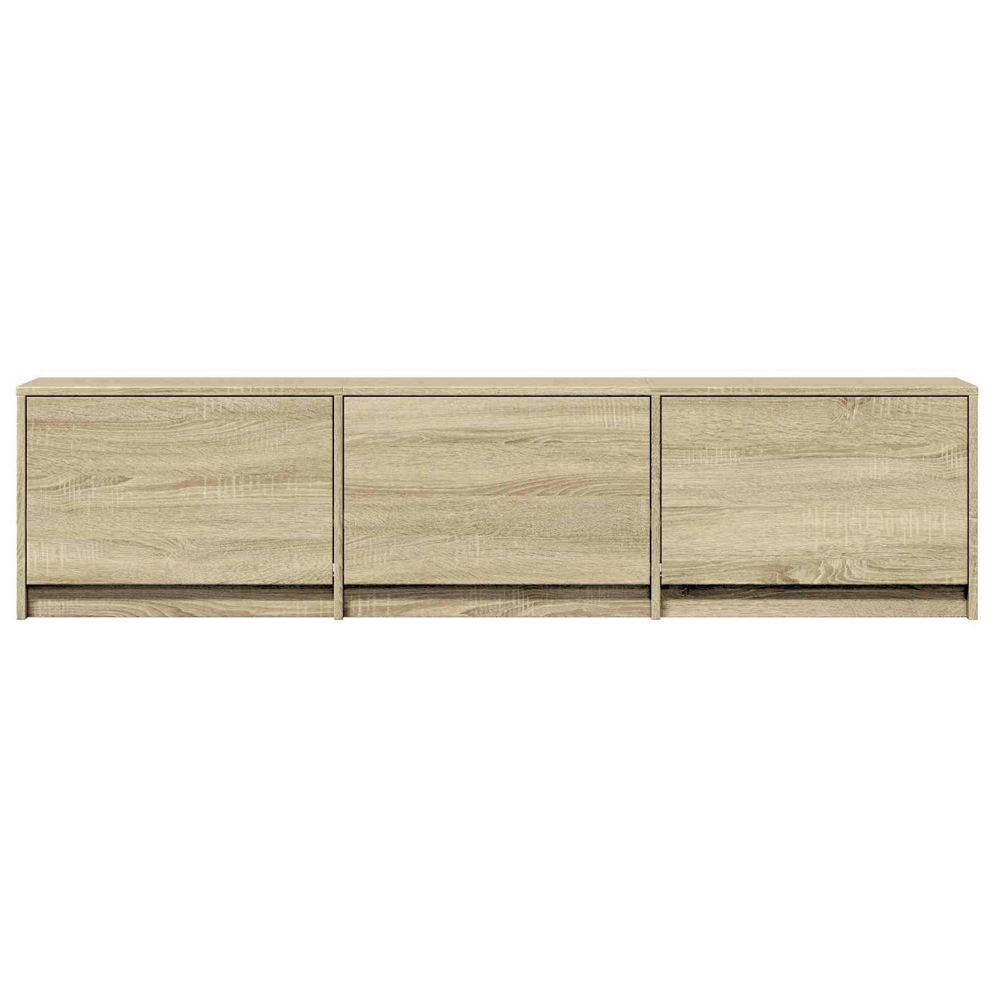 vidaXL Τηλεοπτική βιβλιοθήκη με LED Δρύς Sonoma 165 x 34 x 40 εκ.