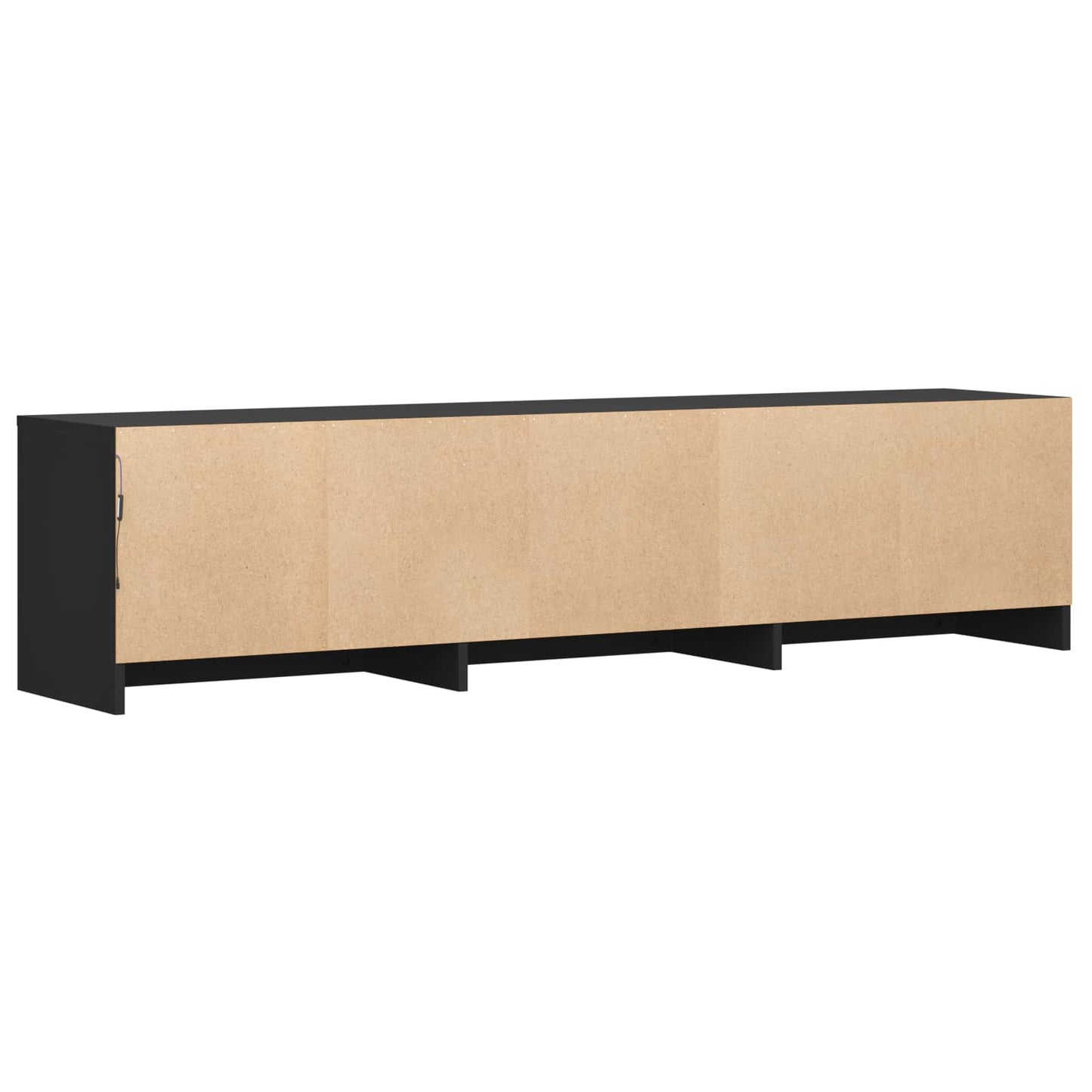 vidaXL Τηλεοπτική βιβλιοθήκη με LED με LED Μαύρο 165 x 34 x 40 εκ.
