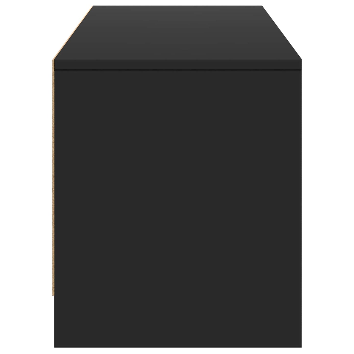vidaXL Τηλεοπτική βιβλιοθήκη με LED με LED Μαύρο 165 x 34 x 40 εκ.