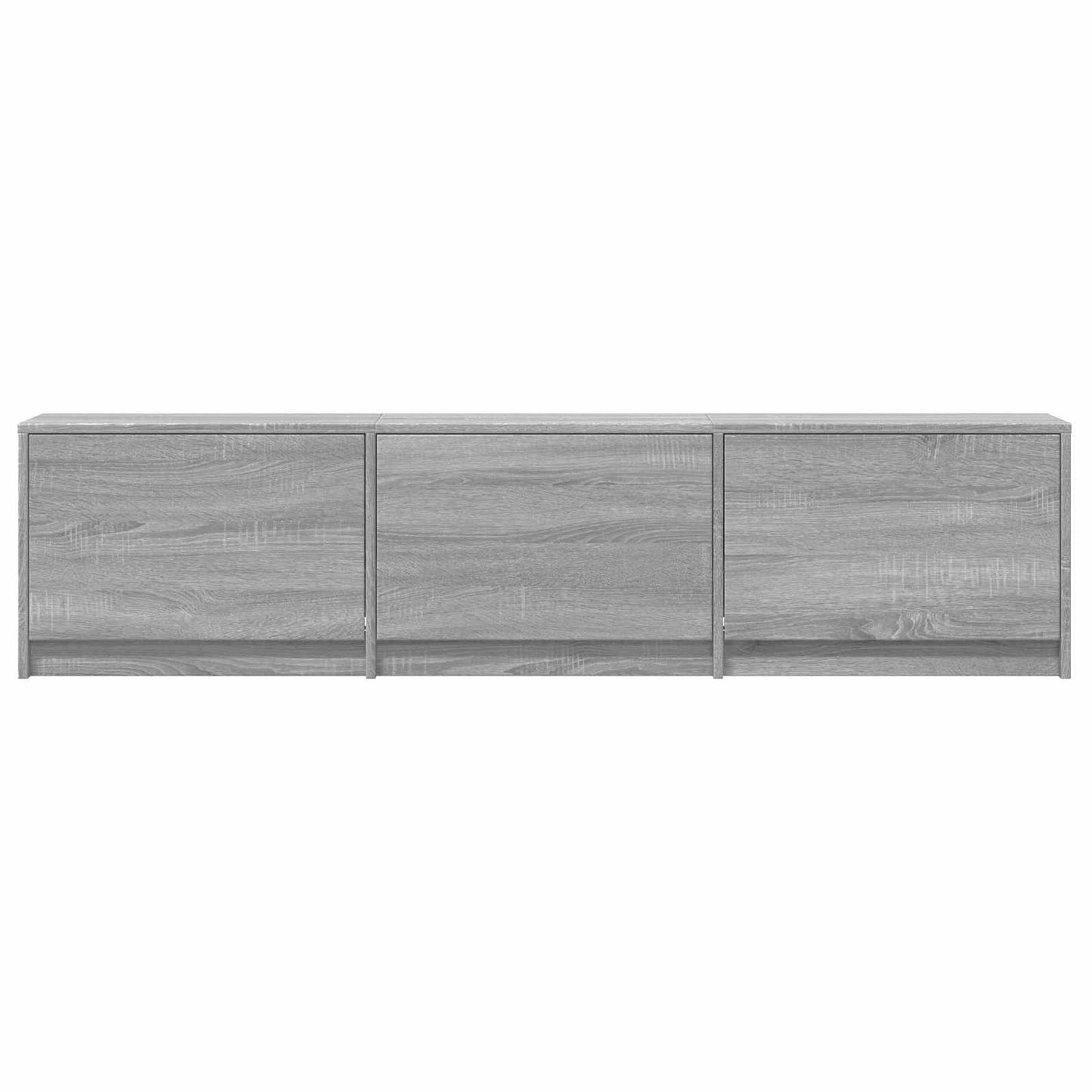 vidaXL Τηλεοπτική βιβλιοθήκη με LED Γκρι Σονομά 165 x 34 x 40 εκ.