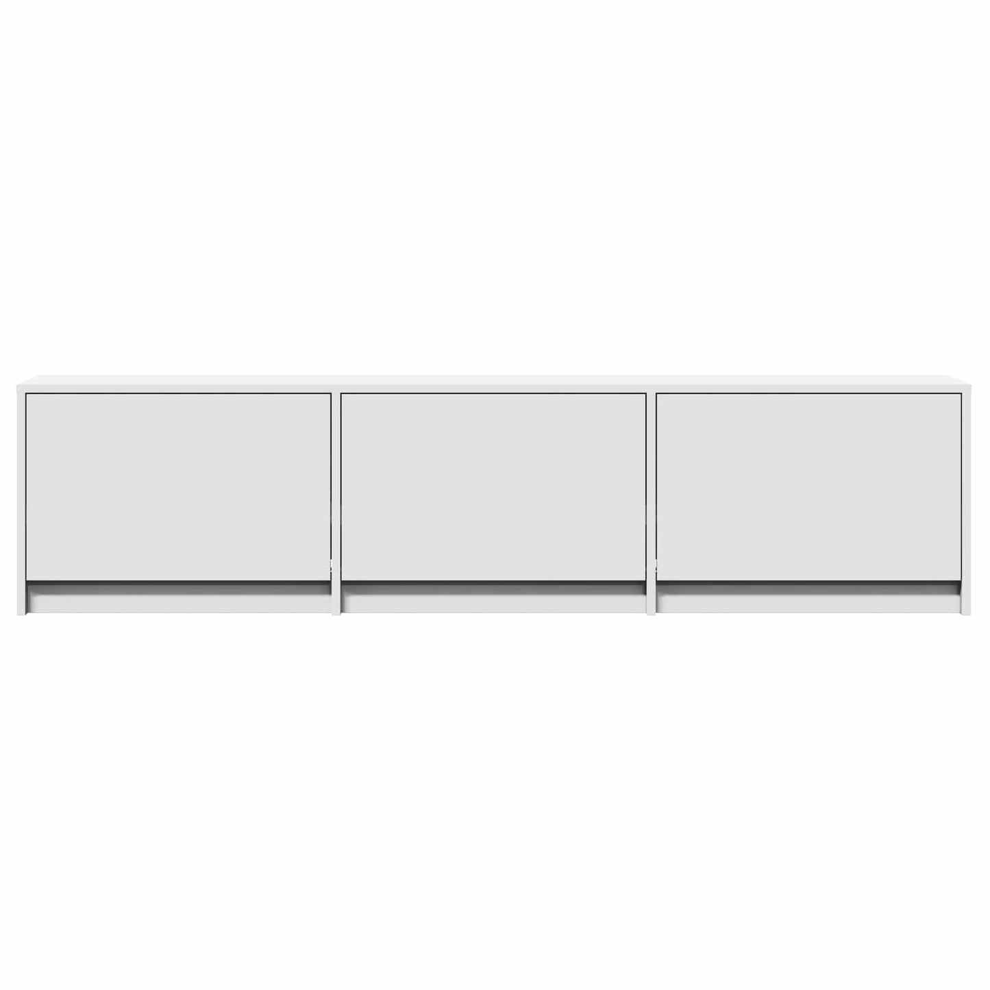 vidaXL Τηλεοπτική βιβλιοθήκη με LED με LED Λευκός 165 x 34 x 40 εκ.