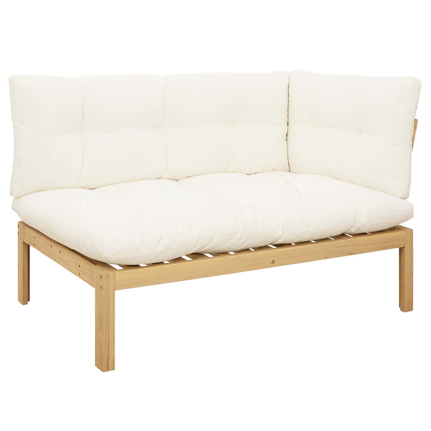 vidaXL 4 Τεμάχιο Μονάδες Καναπέ Κήπου Στερεό Ξύλο Ακακίας Ανοιχτό καφέ