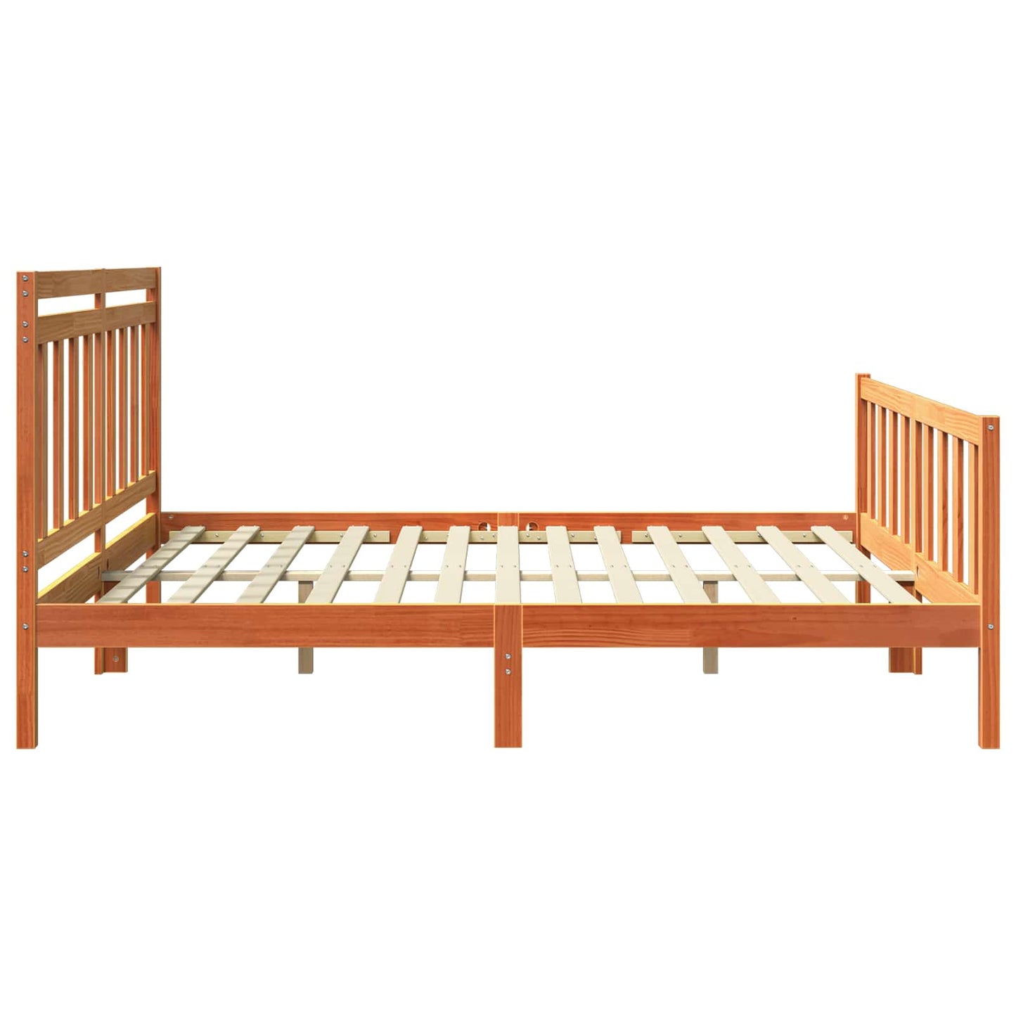 vidaXL Σκελετός Κρεβατιού 2 pcs Κερωτό καφέ 205,5 x 185,5 x 100 εκ