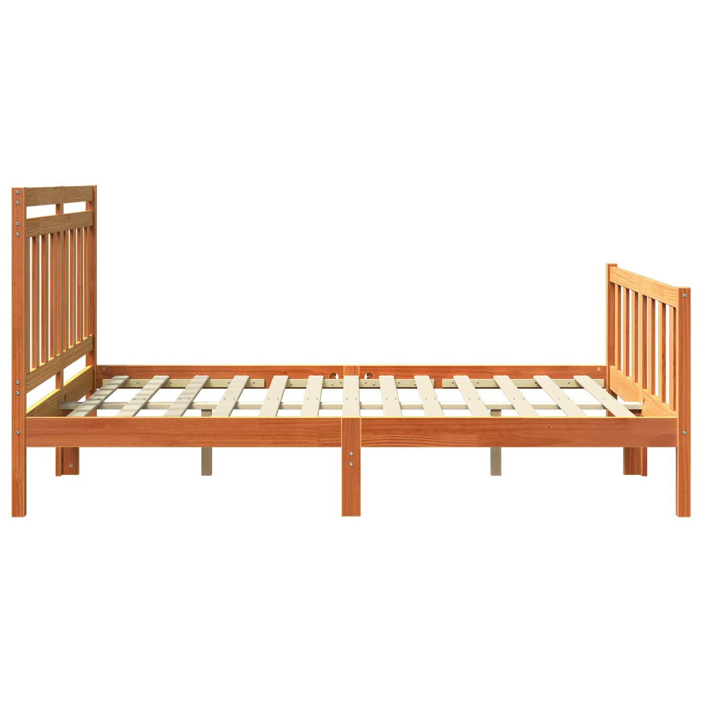 vidaXL Σκελετός Κρεβατιού 2 pcs Κερωτό καφέ 205,5 x 145,5 x 100 εκ