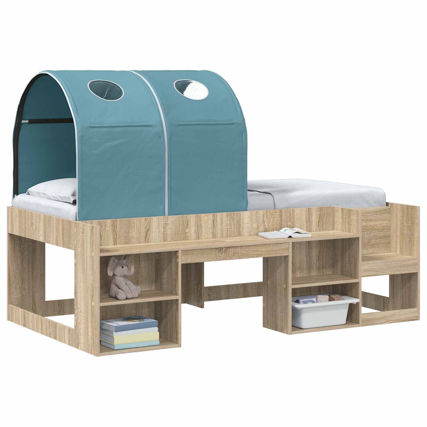 vidaXL Κρεβάτι Τούνελ 2 pcs Γαλάζιο 211 x 52,5 x 2 εκ Πολυεστέρας