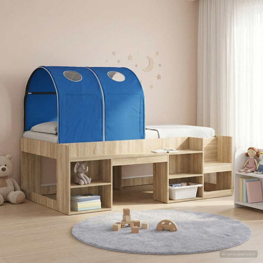 vidaXL Κρεβάτι Τούνελ 2 pcs Μπλε 211 x 52,5 x 2 εκ Πολυεστέρας