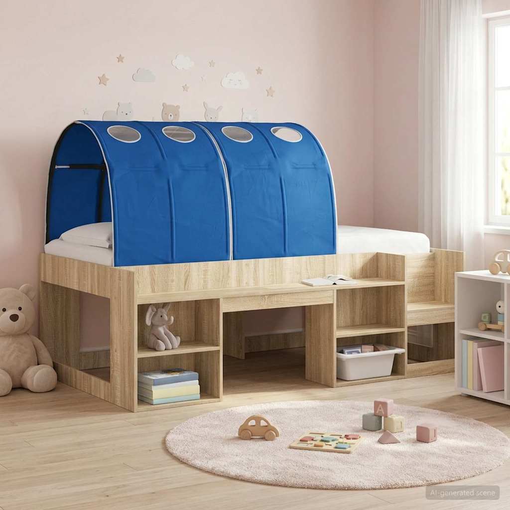 vidaXL Κρεβάτι Τούνελ 2 pcs Μπλε 211 x 67.5 x 2 εκ. Πολυεστέρας