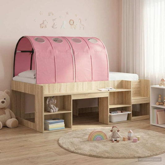 vidaXL Κρεβάτι Τούνελ 2 pcs Ροζ 211 x 67.5 x 2 εκ. Πολυεστέρας
