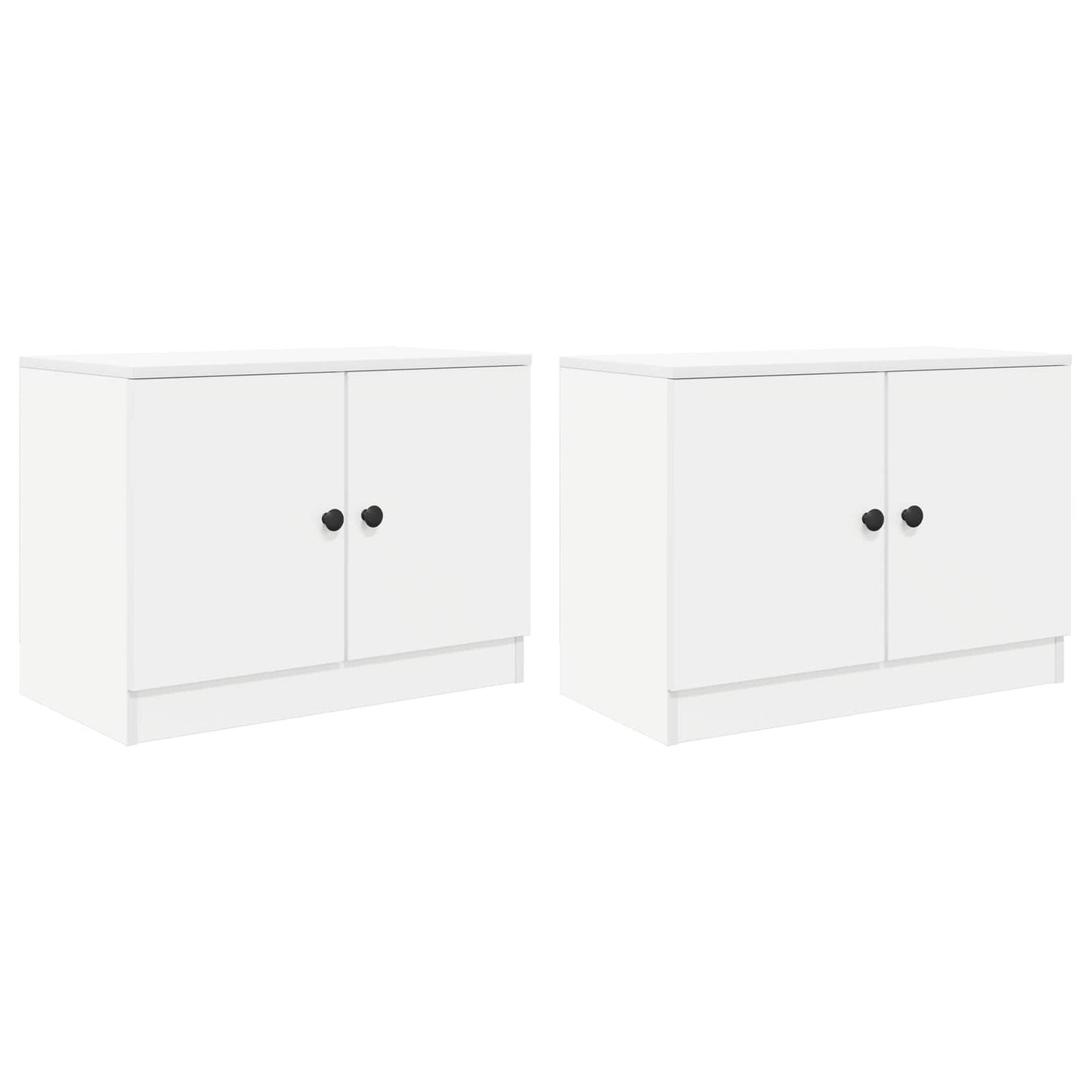 vidaXL Ντουλάπα Αποθήκευσης για Κρεβάτι σε Loft 2 τεμ. Λευκό