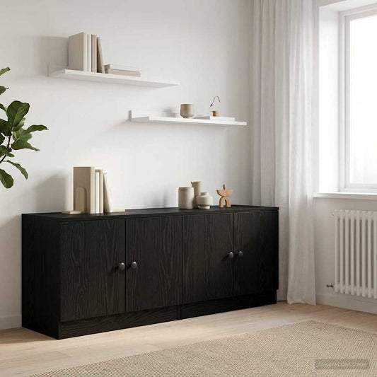 vidaXL Ντουλάπα Αποθήκευσης για Κρεβάτι σε Loft 2 τμχ. Μαύρη Δρυς