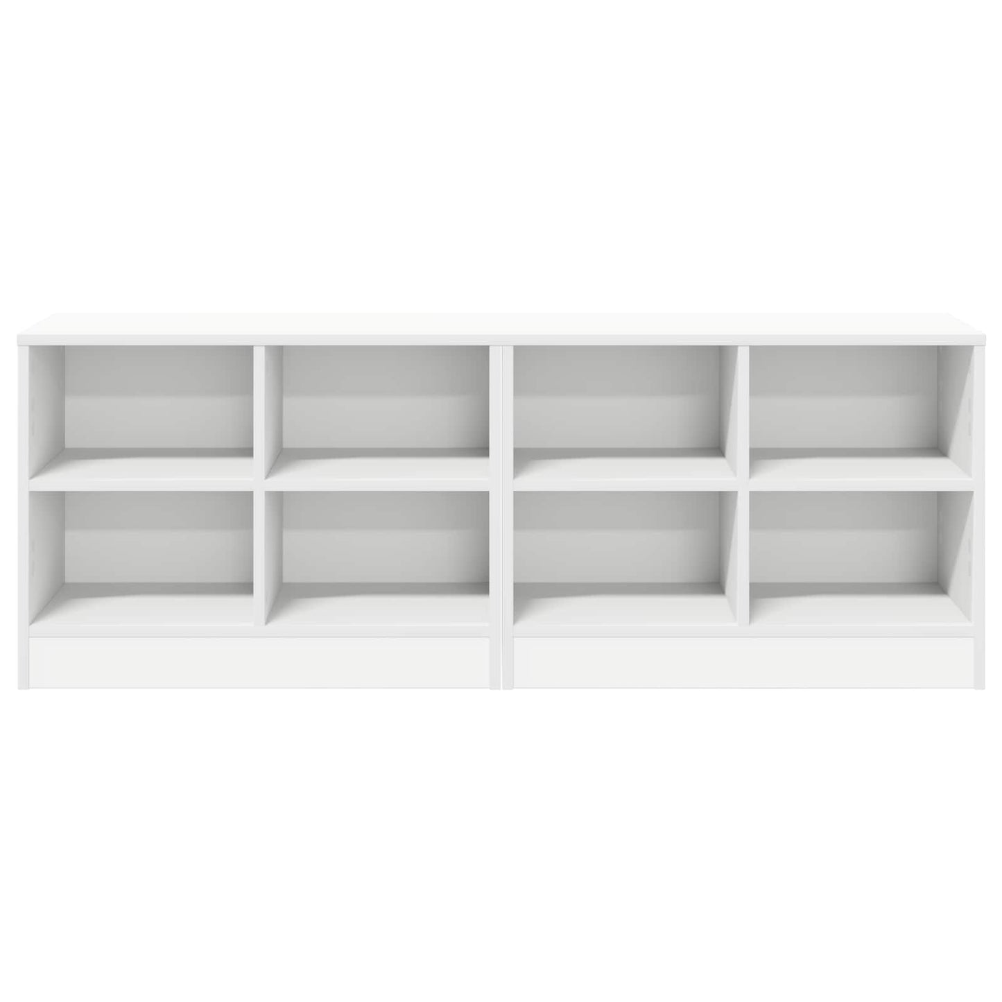 vidaXL Ντουλάπι κρεβατιού με ράφι 2 pcs Λευκό 66 x 33 x 48 εκ.