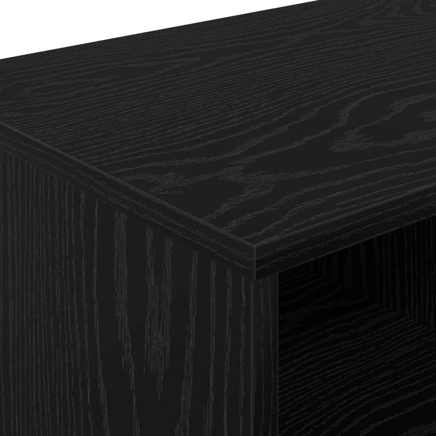 vidaXL Ντουλάπι κρεβατιού με ράφι 2 pcs Μαύρη Δρυς 66 x 33 x 48 εκ.