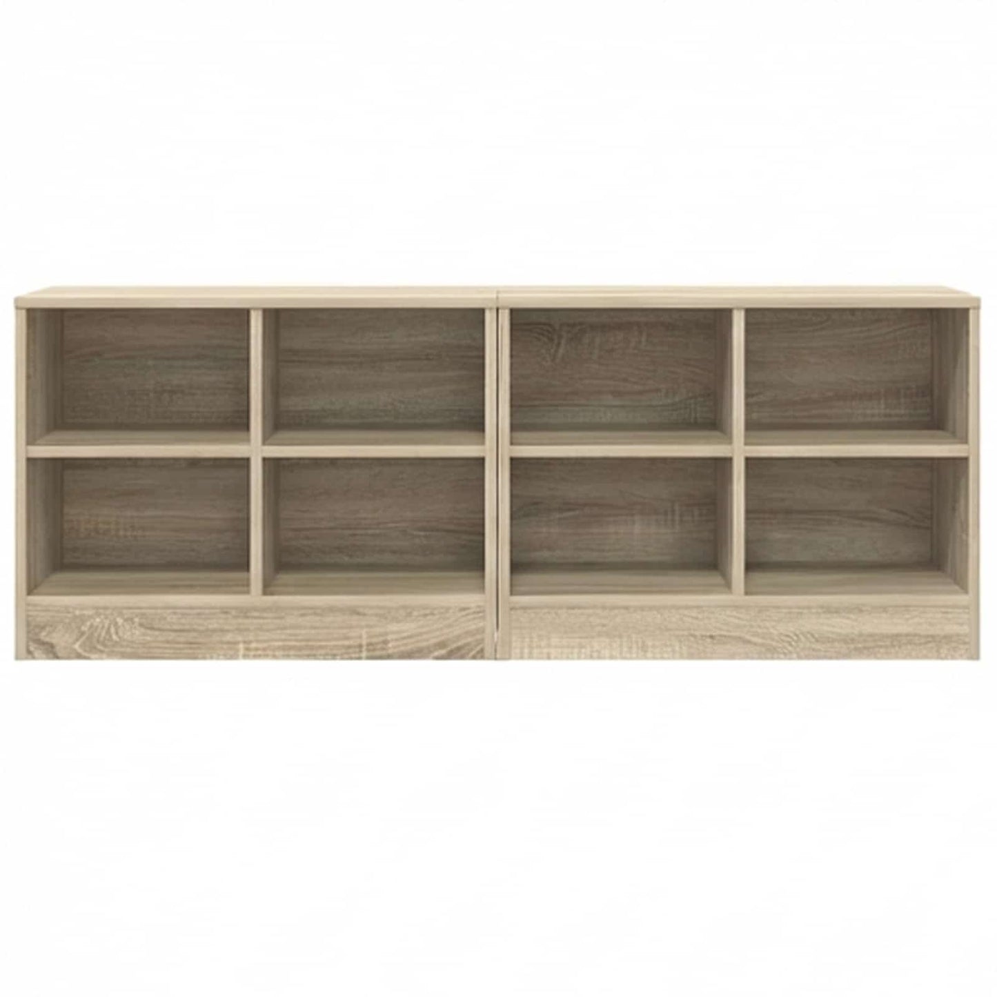 vidaXL Ντουλάπι κρεβατιού με ράφι 2 pcs Δρύς Sonoma 66 x 33 x 48 εκ.