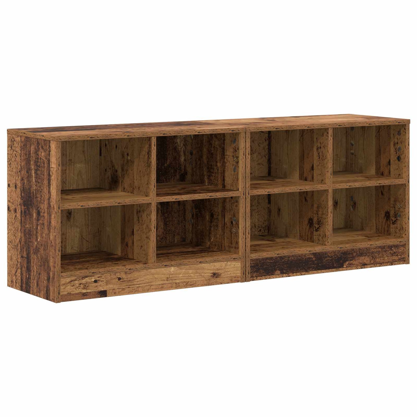 vidaXL Ντουλάπι κρεβατιού 2 pcs Παλαιωμένο ξύλο 66 x 33 x 48 εκ.