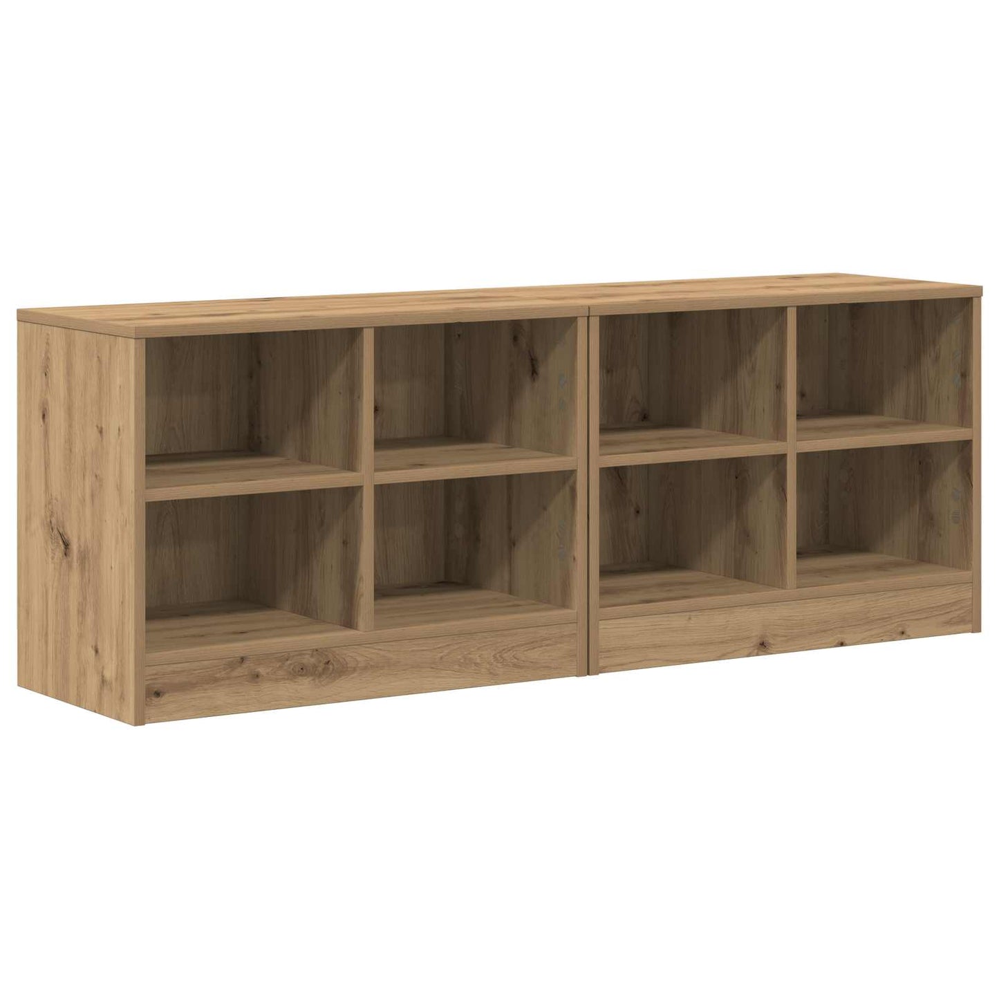 vidaXL Ντουλάπι κρεβατιού με ράφι 2 pcs Artisan Δρυς 66 x 33 x 48 εκ.