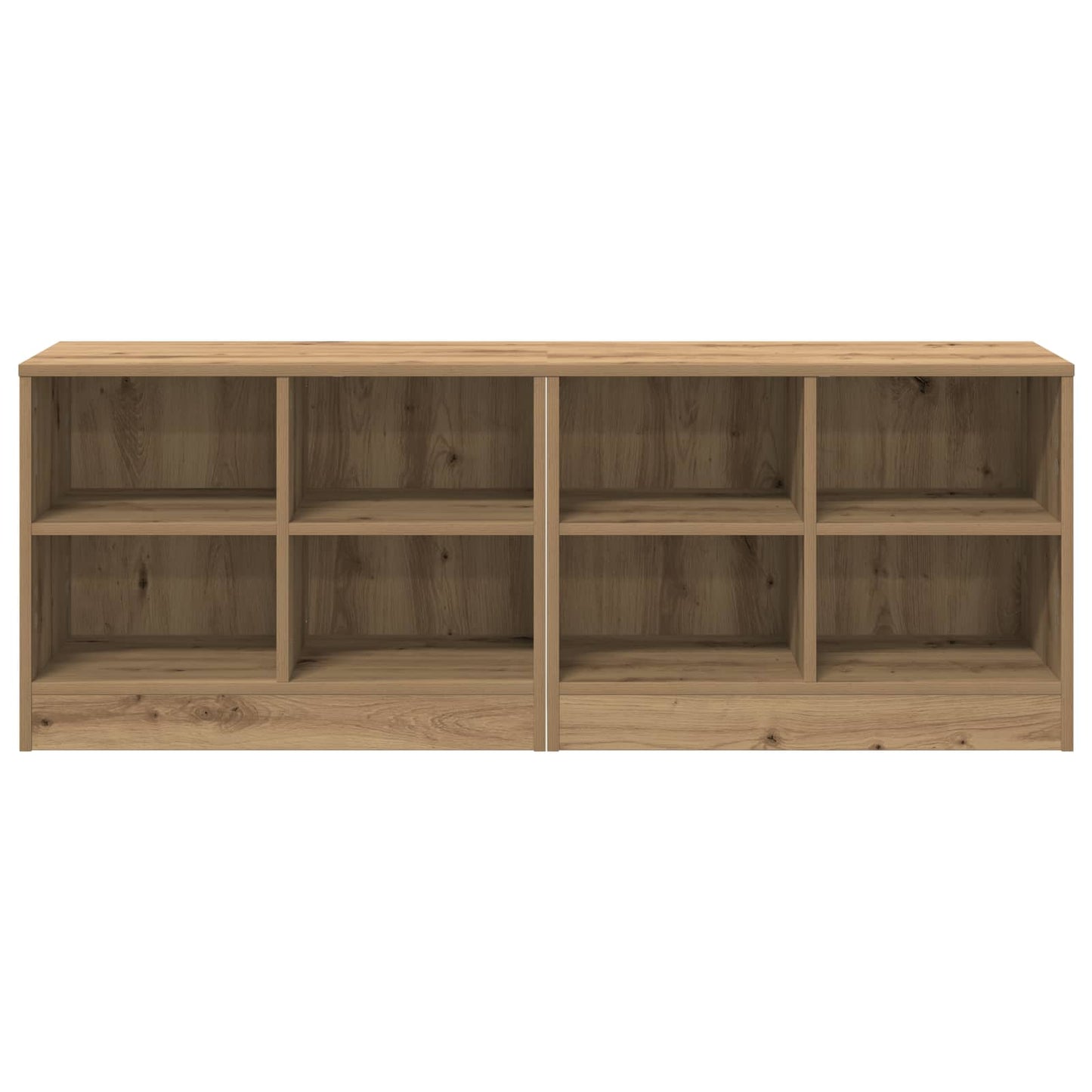 vidaXL Ντουλάπι κρεβατιού με ράφι 2 pcs Artisan Δρυς 66 x 33 x 48 εκ.