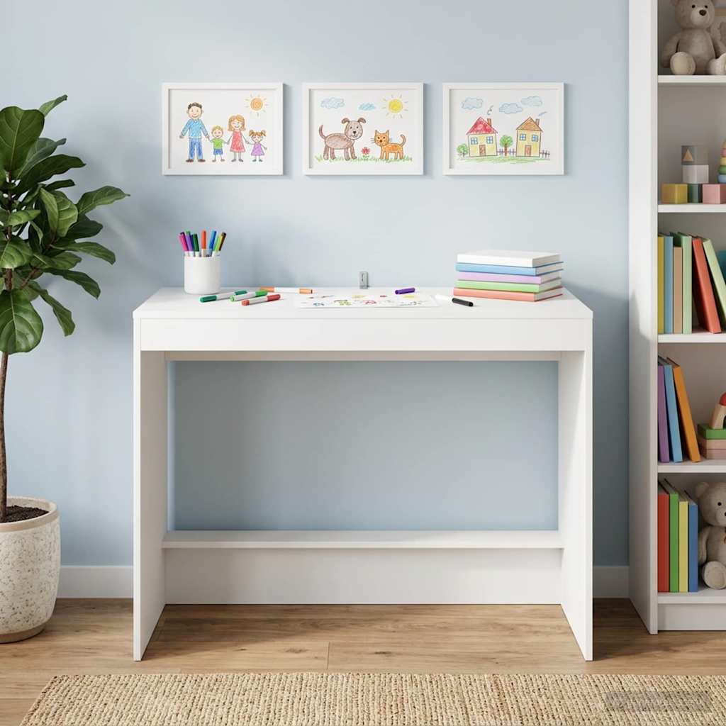 vidaXL Κρεβάτι Γραφείο Λευκό 100 x 45 x 75 cm Επεξεργασμένο ξύλο
