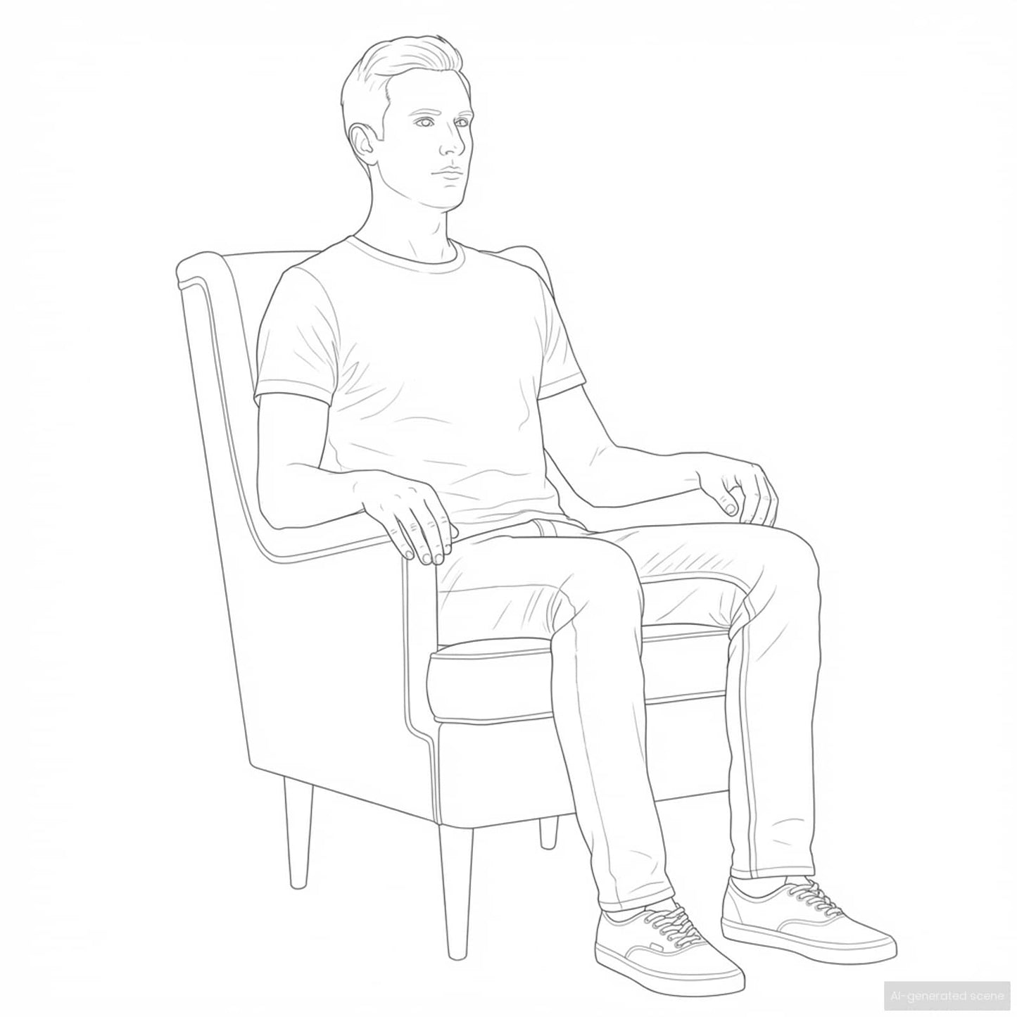 vidaXL Πολυθρόνα με Σκαμπό 2 τμχ. Μαύρο Μπουκλέ
