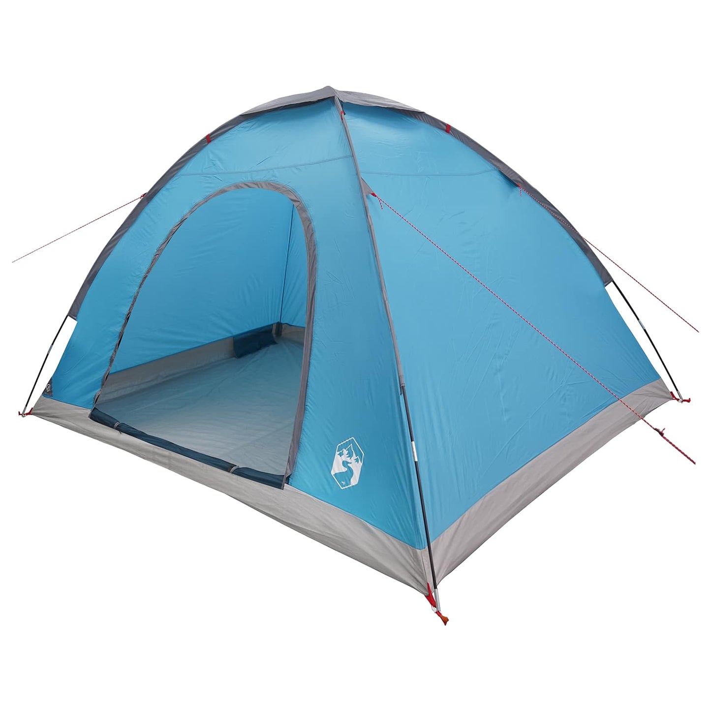 vidaXL Σκηνή Camping 4 ατόμων Μπλε 185T Πολυεστέρας με επικάλυψη PU