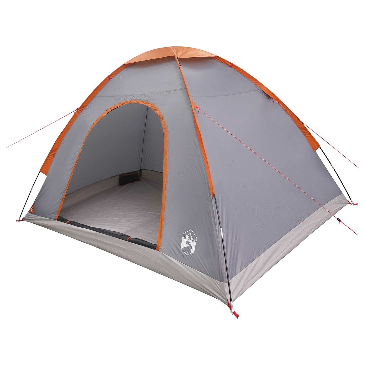 vidaXL Σκηνή Camping 4 ατόμων Γκρι και Πορτοκαλί